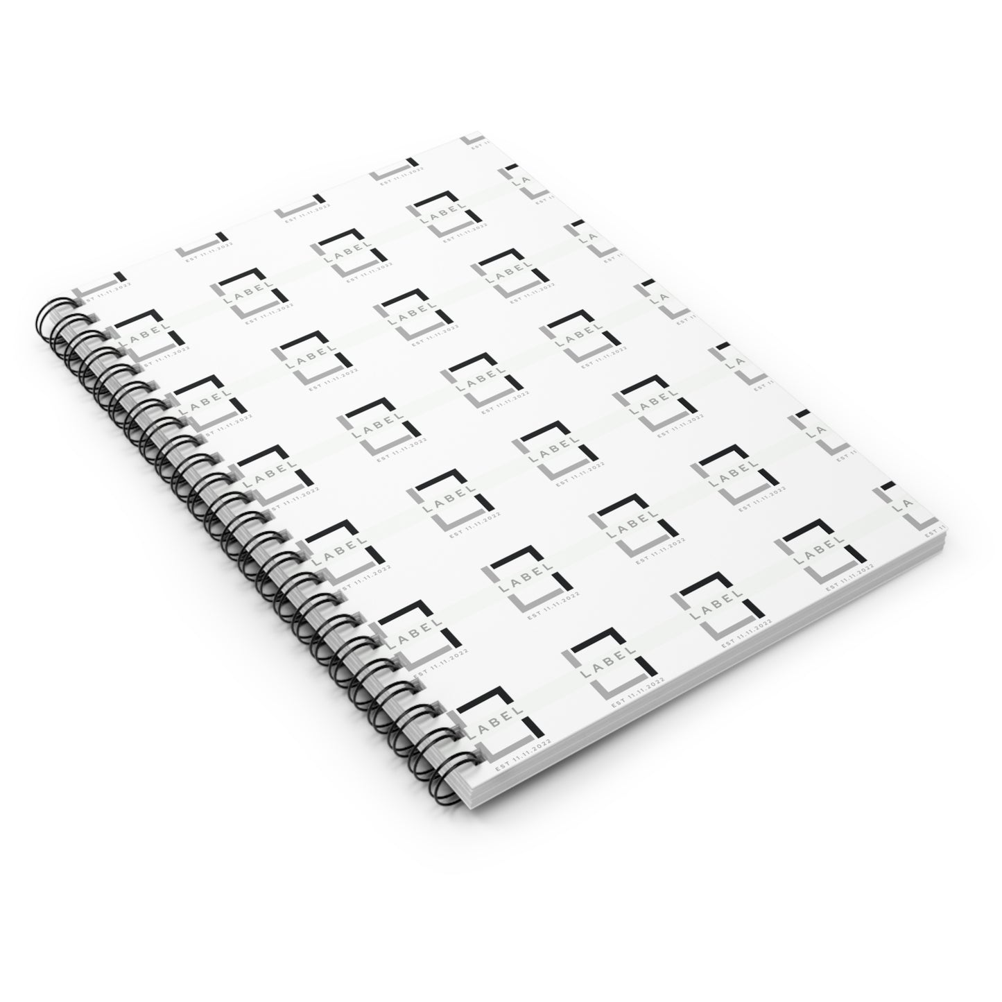 Chic Label Spiral Notebook - Ruled Lines, Notepad, Journal, School Supplies, Gift for Students, Office Essentials, Creative Writing