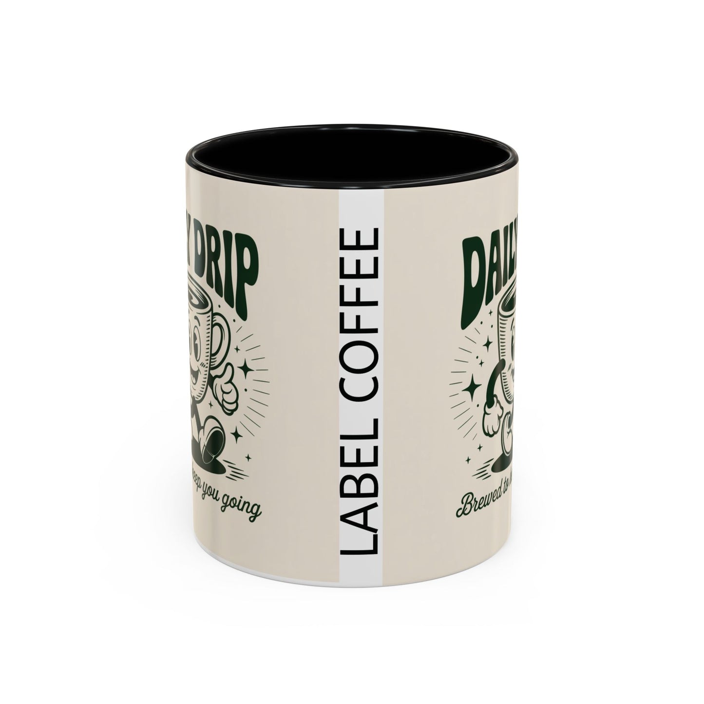 Coffee Drip Accent Mug | Funny Coffee Cup for Home, Office, Gift Ideas, Coffee Lovers, Birthday