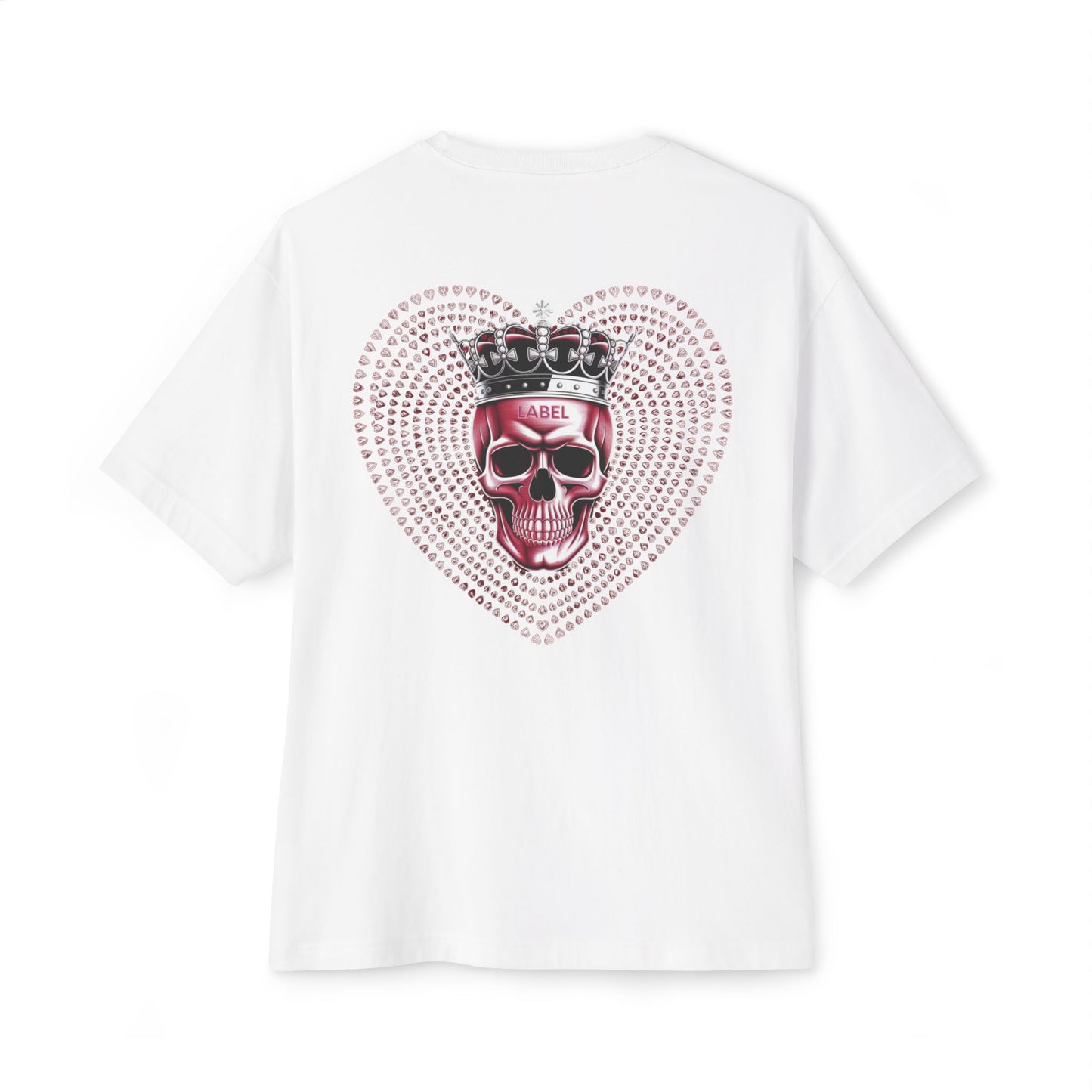 Trendy Oversized Tee with Skull and Heart Design - Perfect for Fashion Lovers