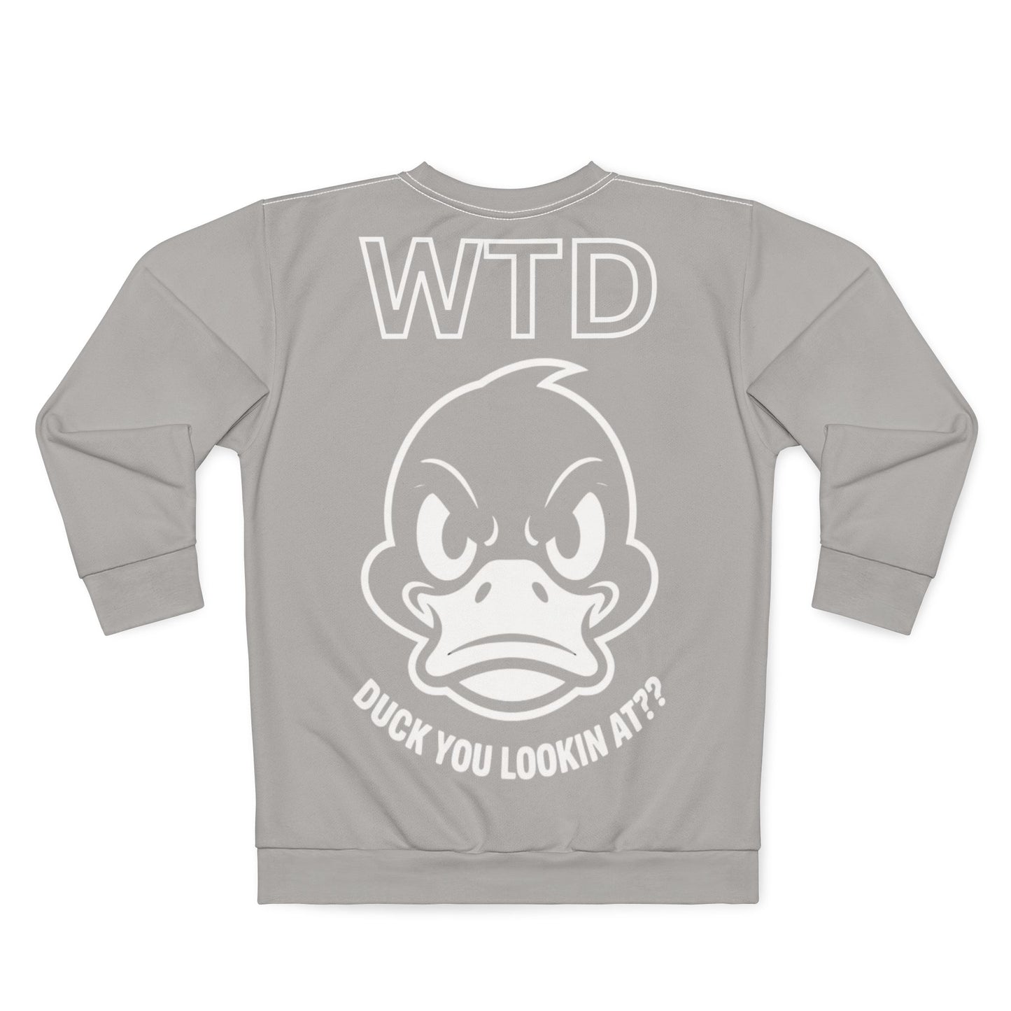 Funny What The Duck Sweatshirt for Adults, Unisex Streetwear, Perfect Gift for Birthdays, Casual Wear, Quirky Humor Clothing