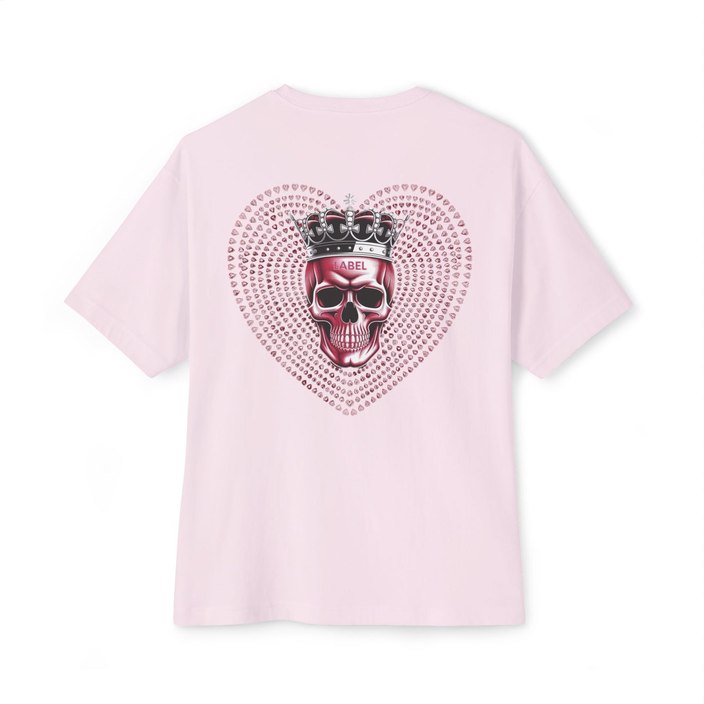 Trendy Oversized Tee with Skull and Heart Design - Perfect for Fashion Lovers