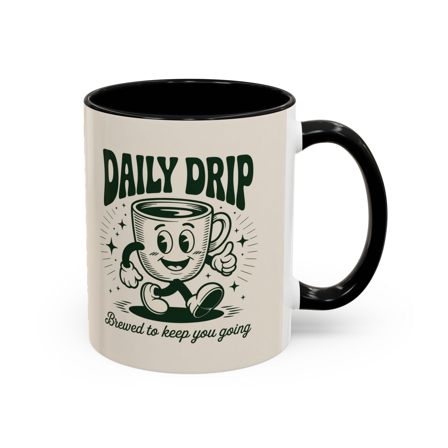 Coffee Drip Accent Mug | Funny Coffee Cup for Home, Office, Gift Ideas, Coffee Lovers, Birthday