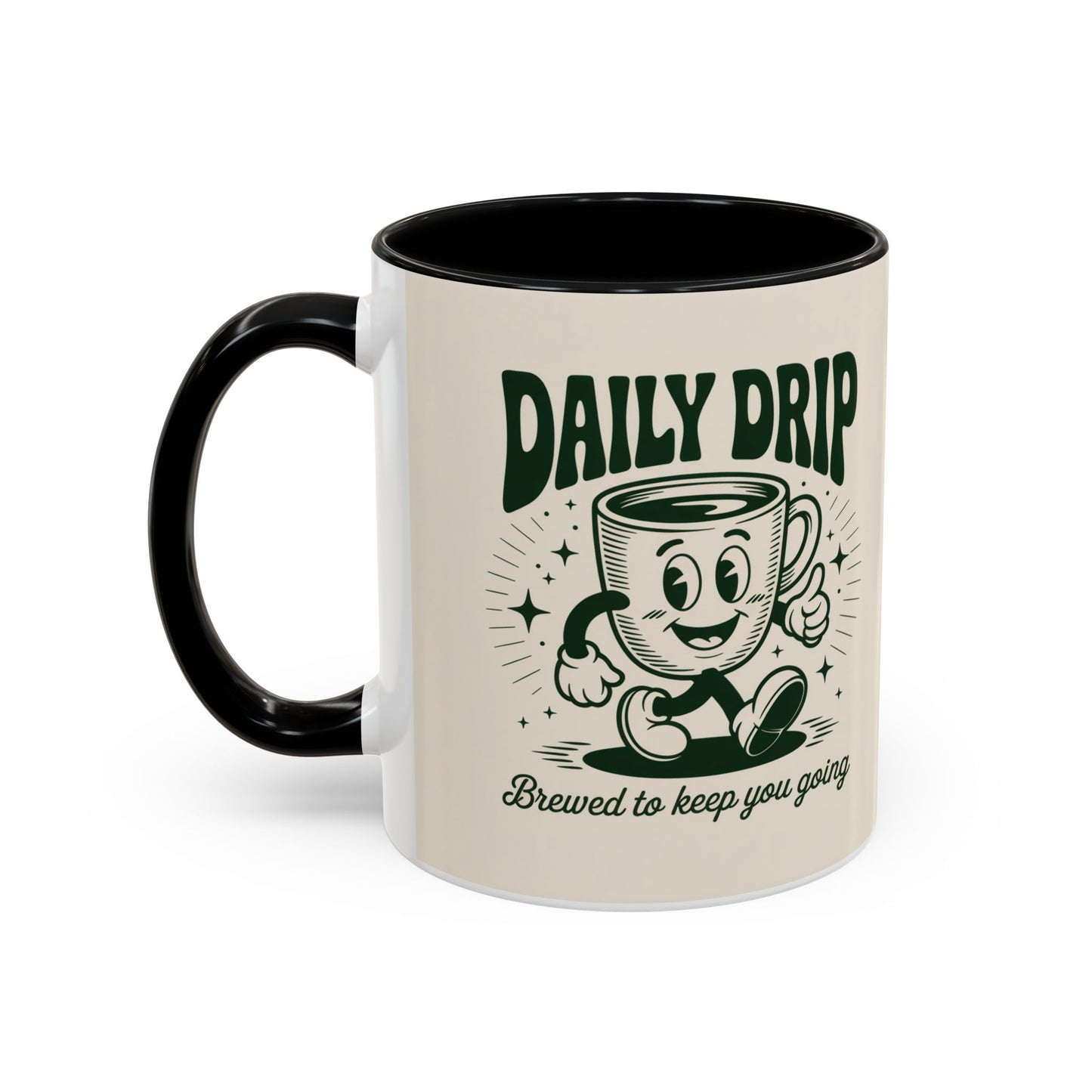 Coffee Drip Accent Mug | Funny Coffee Cup for Home, Office, Gift Ideas, Coffee Lovers, Birthday