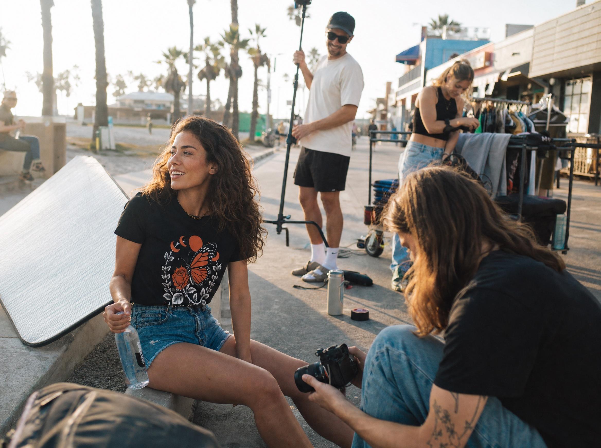 Style the Anti-Social Butterfly tee for every mood — behind the scenes 1