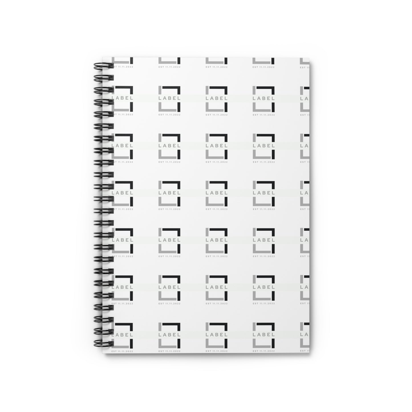 Chic Label Spiral Notebook - Ruled Lines, Notepad, Journal, School Supplies, Gift for Students, Office Essentials, Creative Writing