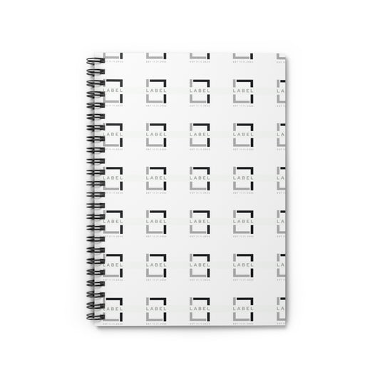 Chic Label Spiral Notebook - Ruled Lines, Notepad, Journal, School Supplies, Gift for Students, Office Essentials, Creative Writing