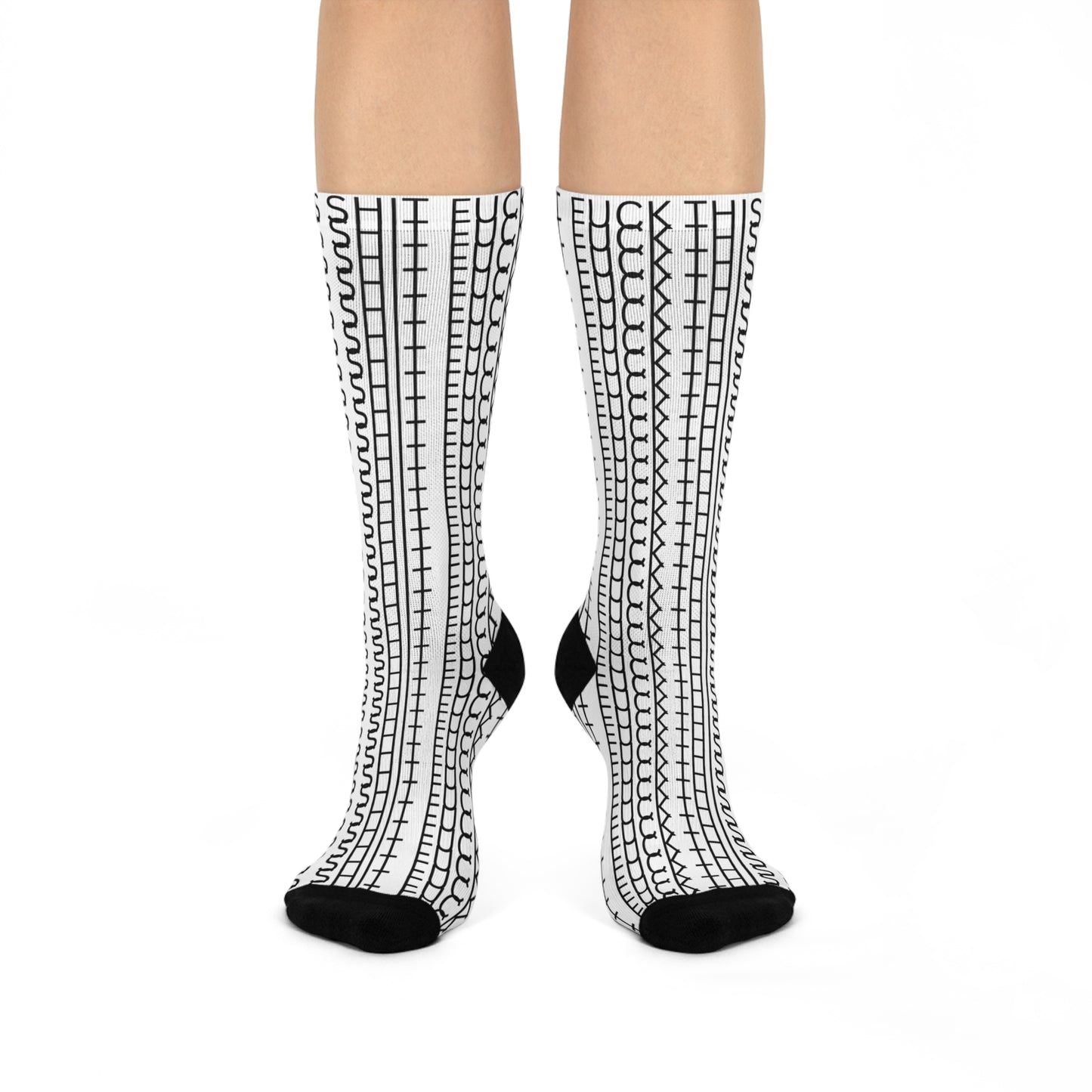Stylish Cushioned Crew Socks - Cozy, Comfortable Footwear for Everyday Wear, Gifts, Fashion Accessories, Hipster Style, Fun Patterns