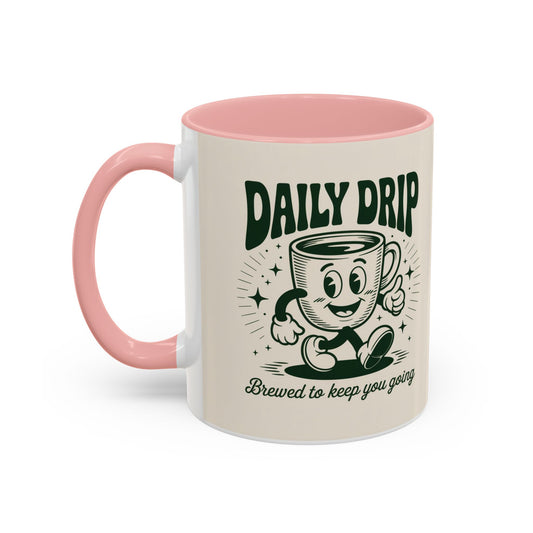 Coffee Drip Accent Mug | Funny Coffee Cup for Home, Office, Gift Ideas, Coffee Lovers, Birthday
