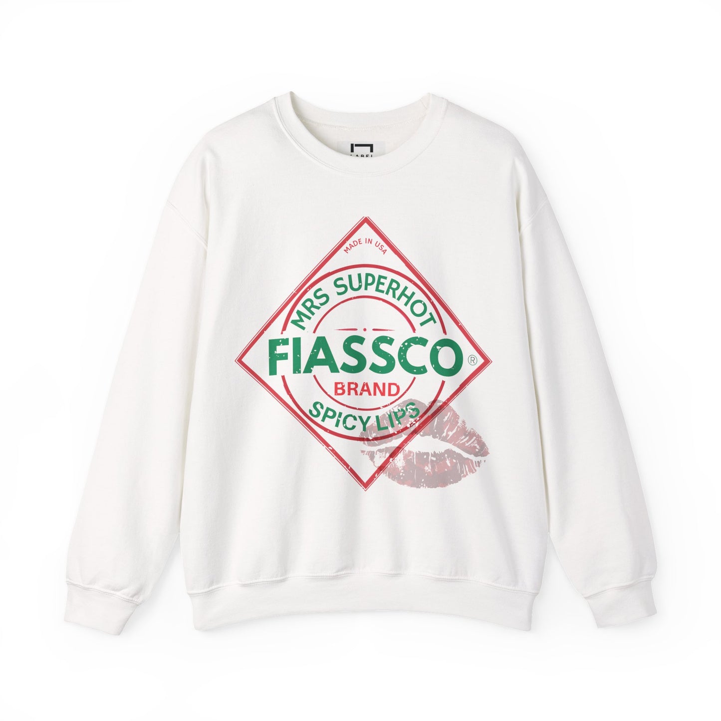 Spicy Lips Crewneck Sweatshirt - Fun Gift for Her, Valentine's Day, Cozy Fashion, Casual Style, Unisex Apparel