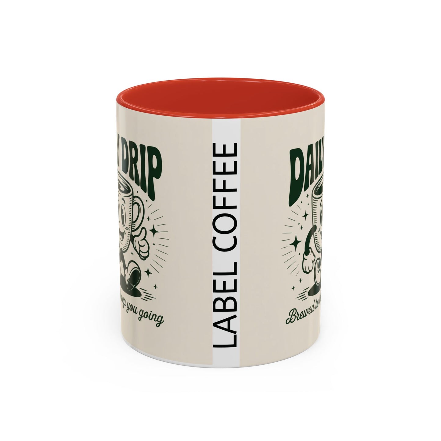 Coffee Drip Accent Mug | Funny Coffee Cup for Home, Office, Gift Ideas, Coffee Lovers, Birthday