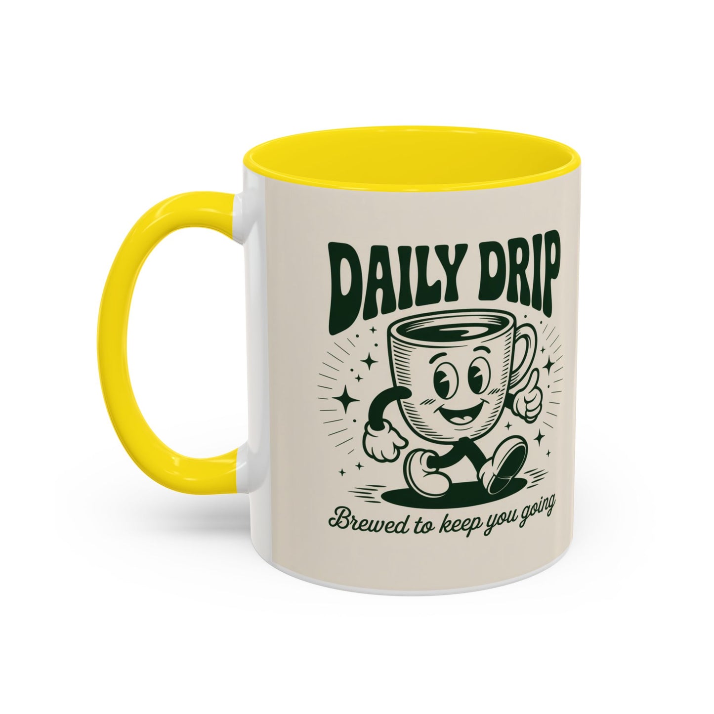 Coffee Drip Accent Mug | Funny Coffee Cup for Home, Office, Gift Ideas, Coffee Lovers, Birthday