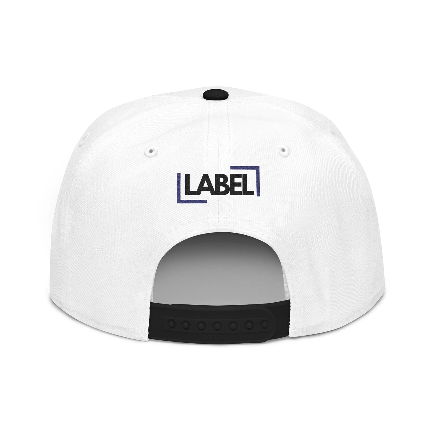 Embroidered YOLO Snapback by LABEL - Stylish White/ Black & Yellow Hat for Casual Outings
