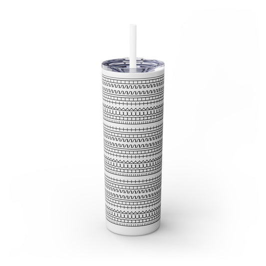 "FTS" Stylish Skinny Tumbler with Straw, 20oz - Perfect for Home, Office, Gifts, Travel, Daily Use - Minimalist Design for Every Occasion