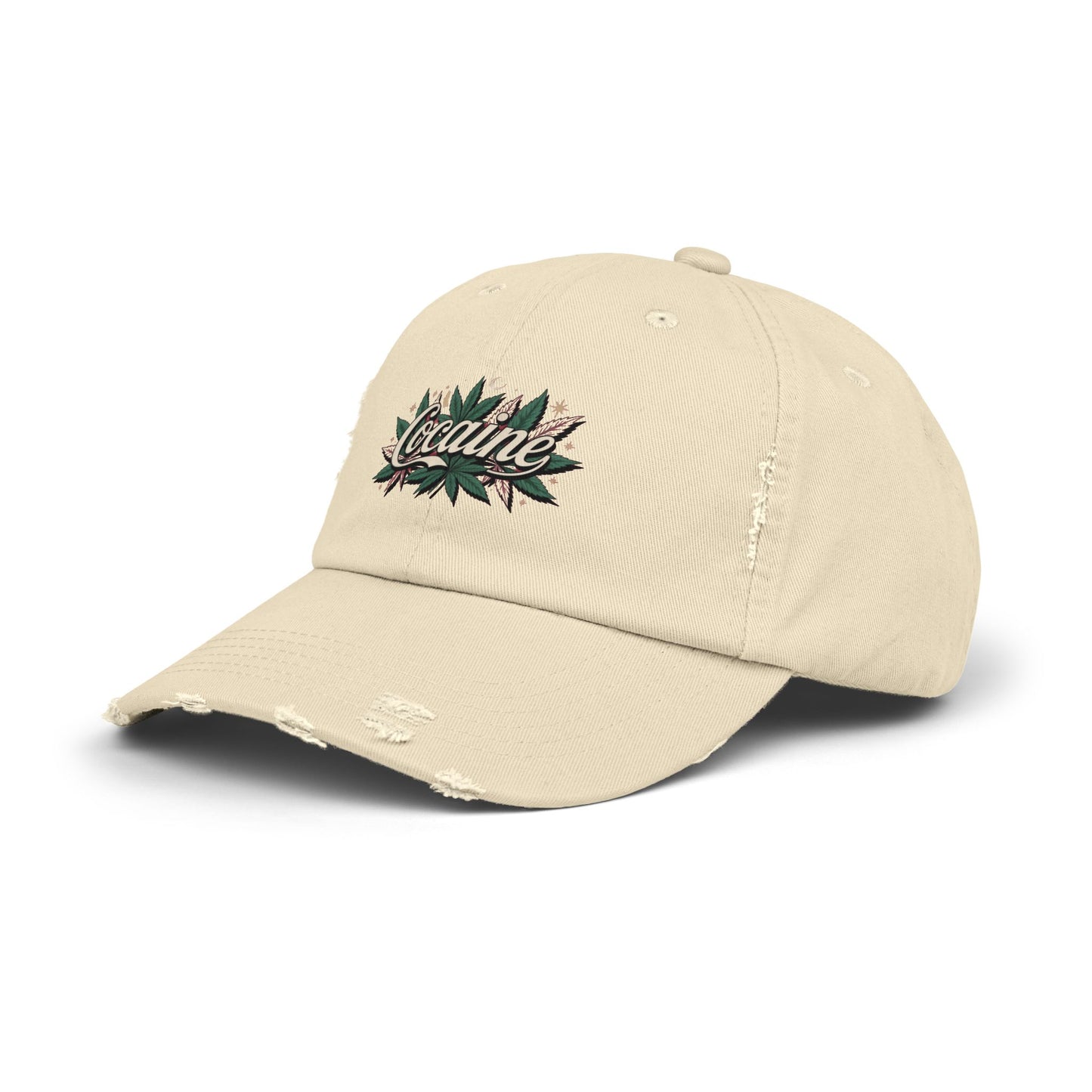 "Coca-ine" Unisex Distressed Cap