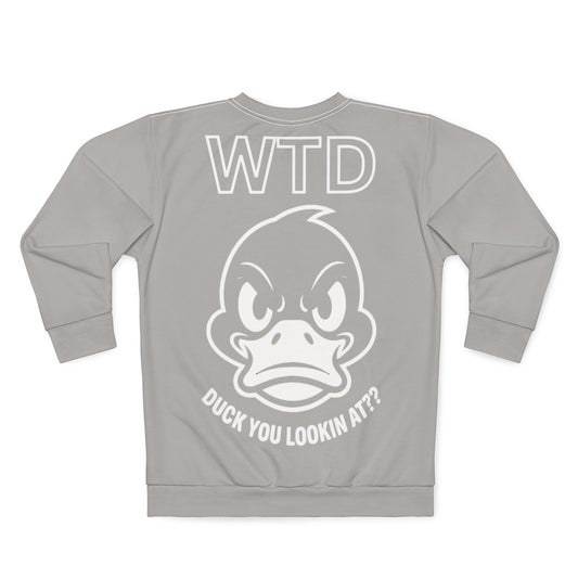 Funny What The Duck Sweatshirt for Adults, Unisex Streetwear, Perfect Gift for Birthdays, Casual Wear, Quirky Humor Clothing