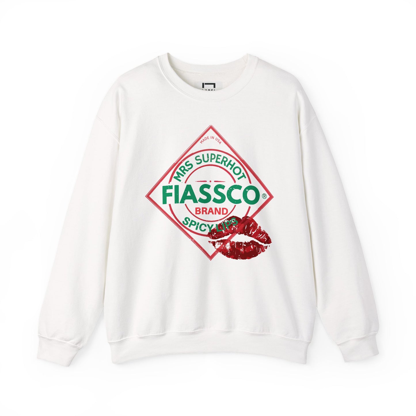 "Spicy Lips" Crewneck Sweatshirt - Fun Gift for Her, Valentine's Day, Cozy Fashion, Casual Style, Unisex Apparel