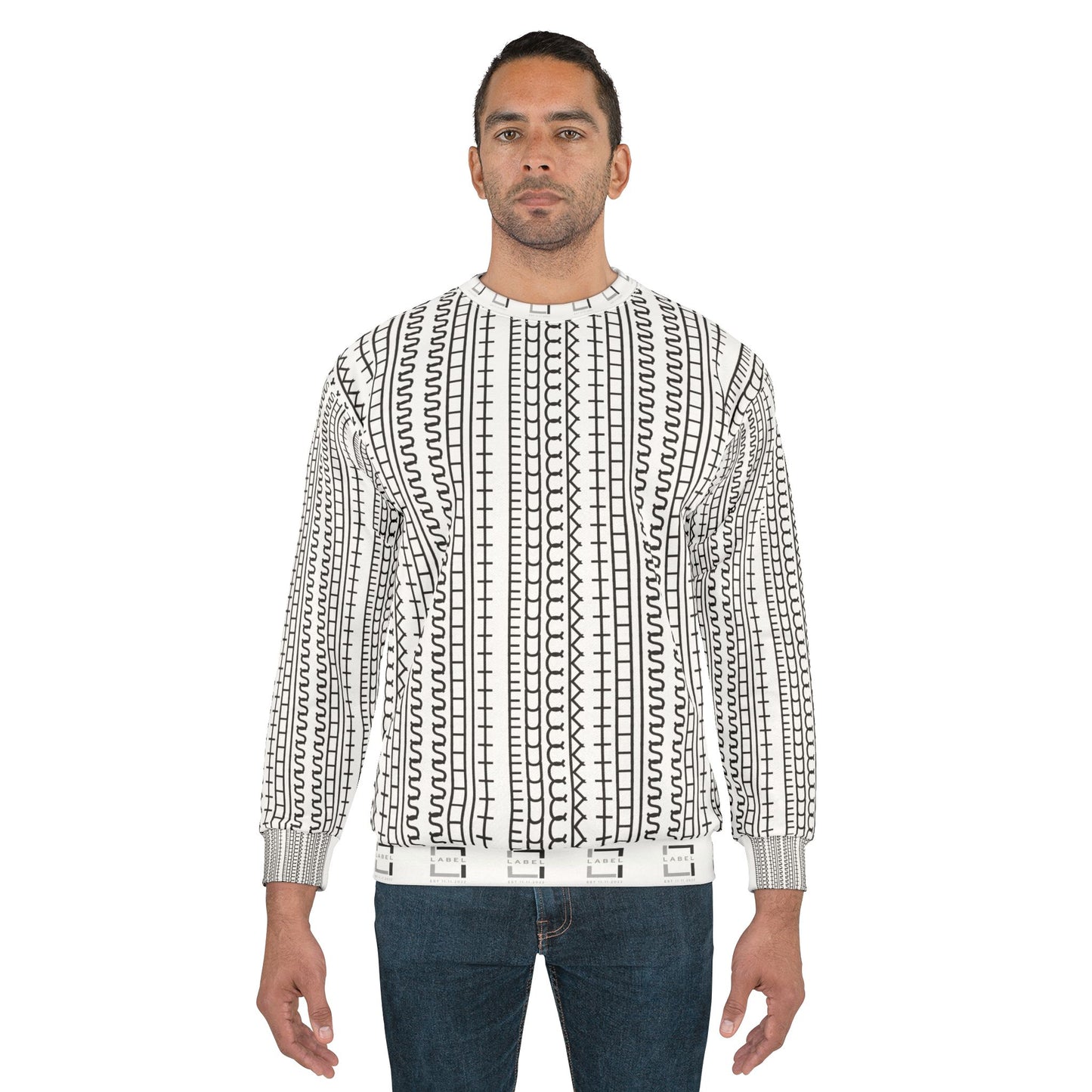 Stylish Unisex Sweatshirt, Trendy Graphic Sweatshirt, Cozy Casual Wear, Unique Gift for Him & Her, Comfortable AOP Design