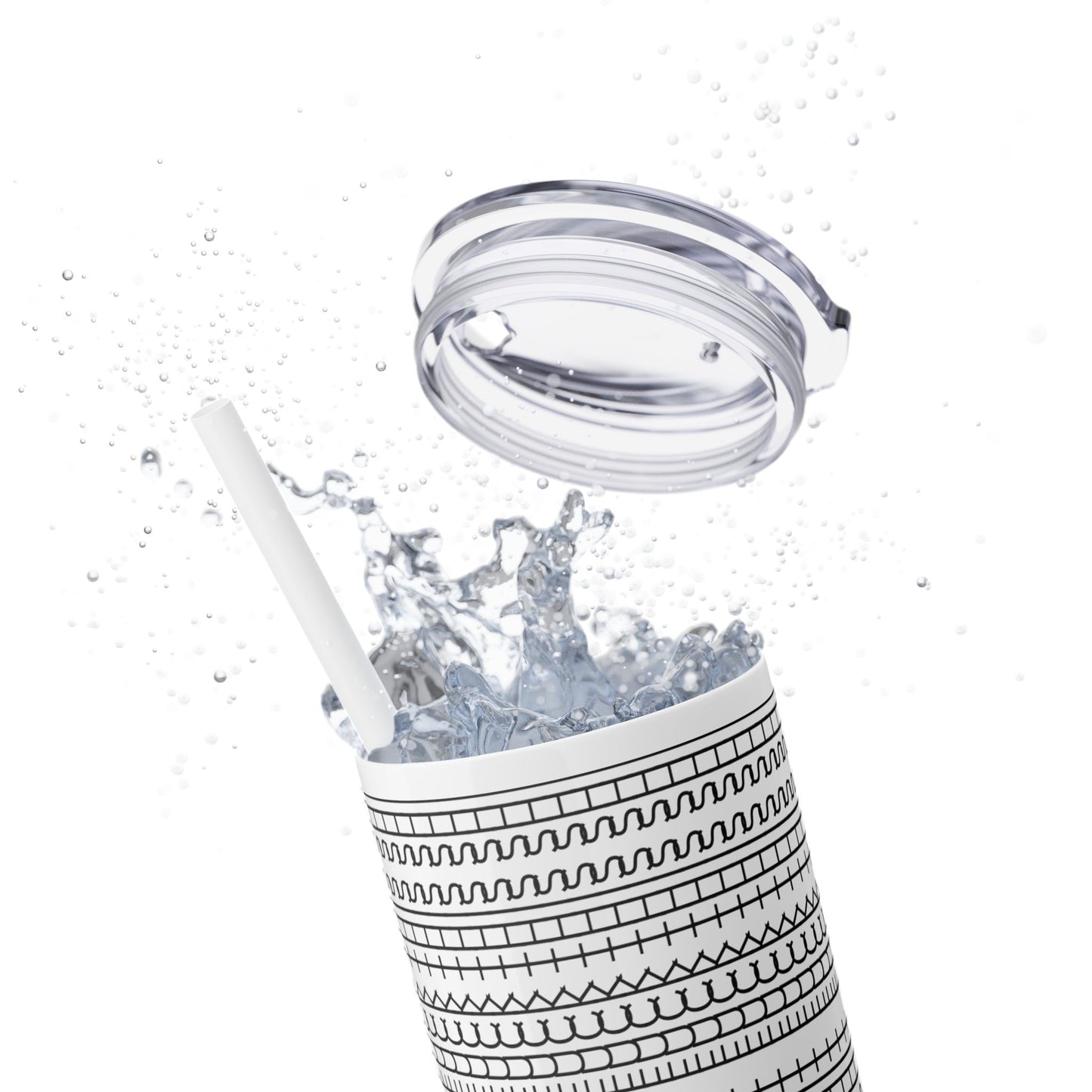 "FTS" Stylish Skinny Tumbler with Straw, 20oz - Perfect for Home, Office, Gifts, Travel, Daily Use - Minimalist Design for Every Occasion