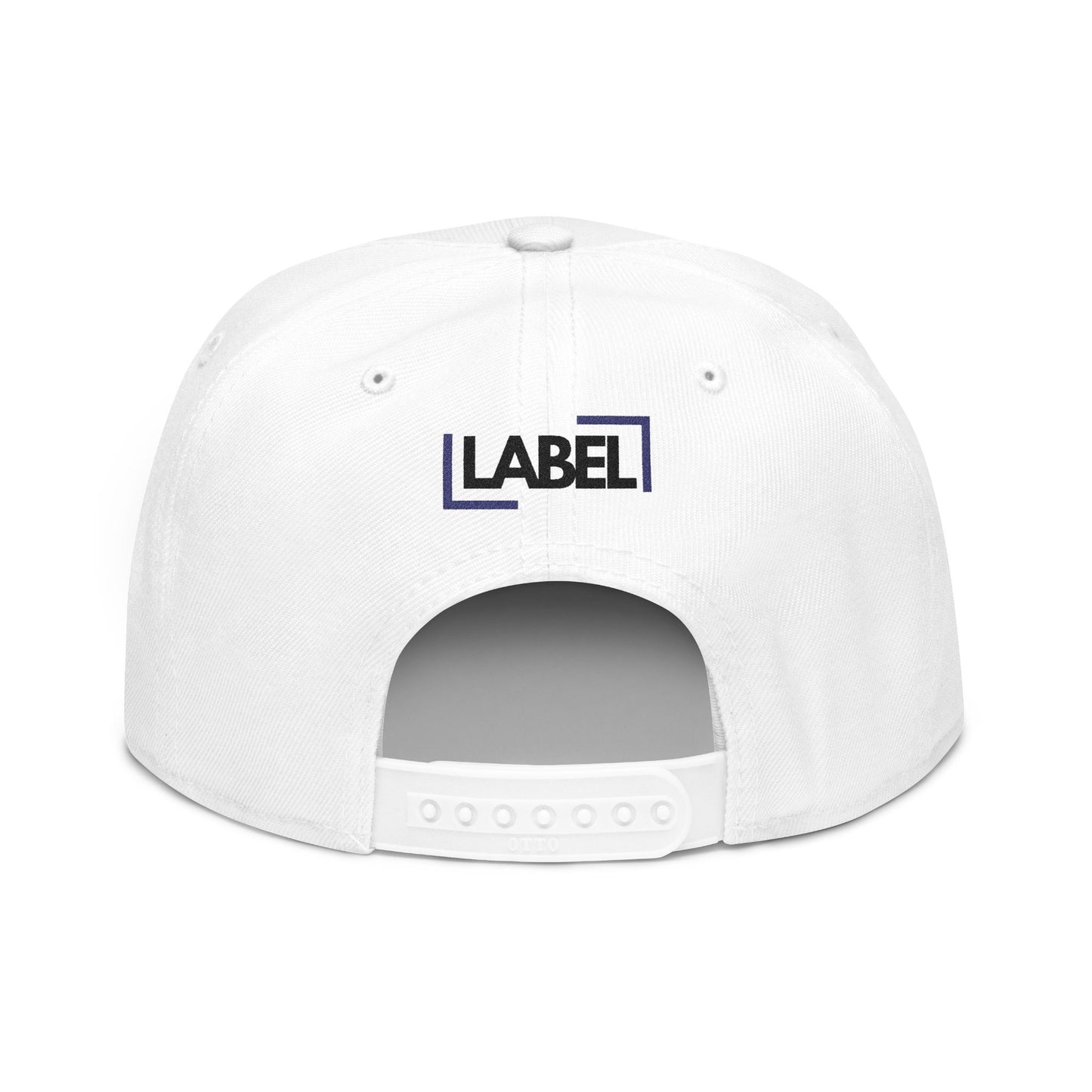Embroidered YOLO Snapback by LABEL - Stylish White/ Black & Yellow Hat for Casual Outings