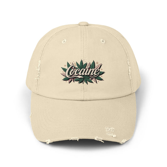 "Coca-ine" Unisex Distressed Cap