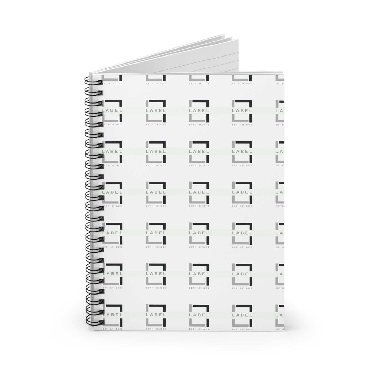 Chic Label Spiral Notebook - Ruled Lines, Notepad, Journal, School Supplies, Gift for Students, Office Essentials, Creative Writing