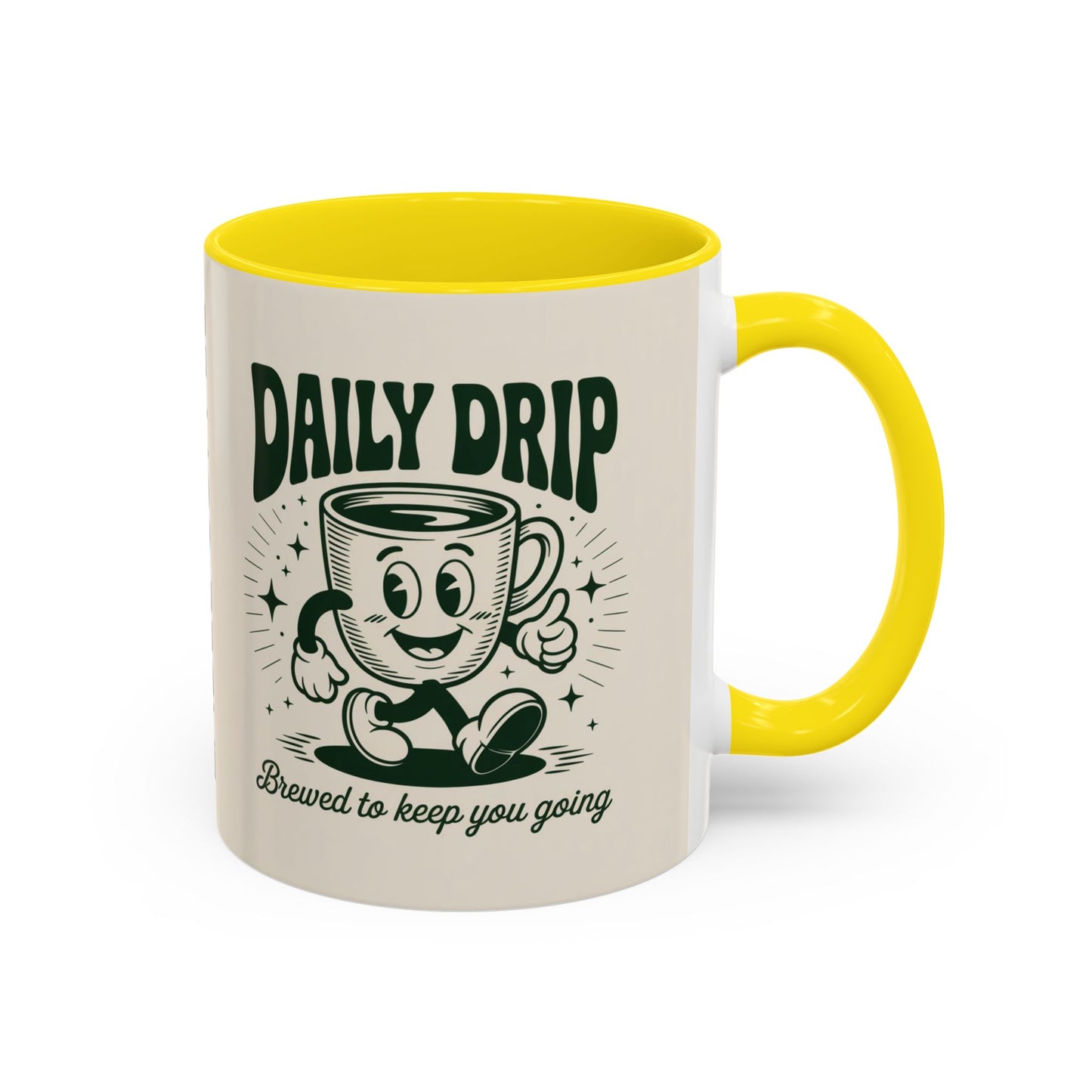 Coffee Drip Accent Mug | Funny Coffee Cup for Home, Office, Gift Ideas, Coffee Lovers, Birthday