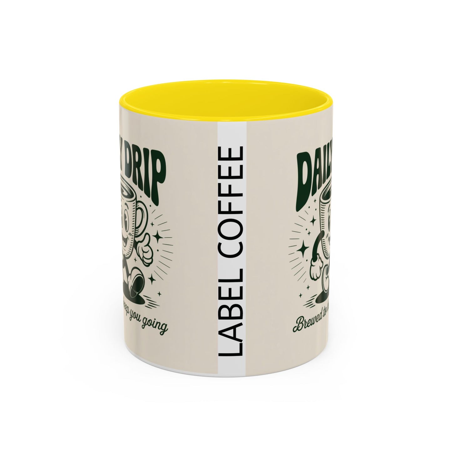 Coffee Drip Accent Mug | Funny Coffee Cup for Home, Office, Gift Ideas, Coffee Lovers, Birthday