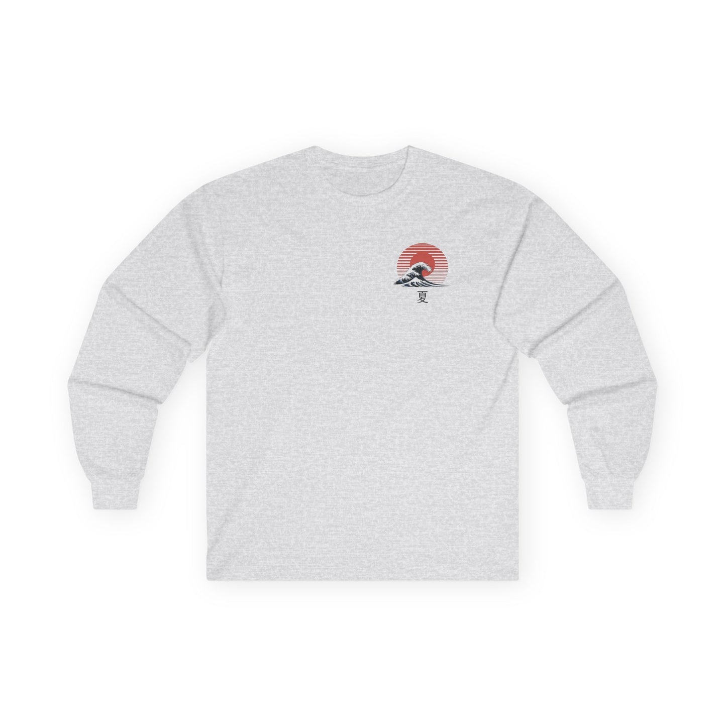 Sunset Print Long Sleeve Tee, Relaxed Casual Tee, Graphic Tee for Nature Lovers, Unisex Gift, Summer Vibes Shirt